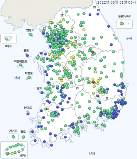 미세먼지 현황 [자료=에어코리아]